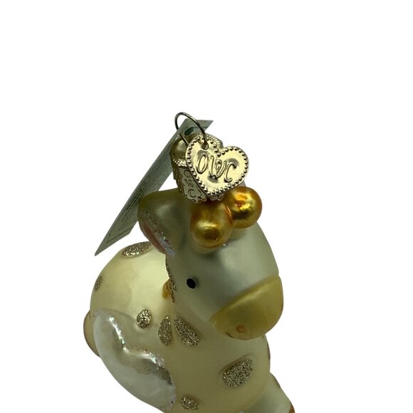 Old World Christmas OWC Babys First Christmas Giraffe Glass Ornament 4" with Box - Picture 3 of 10